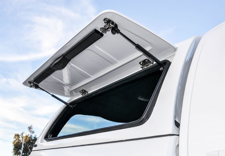 Fiberglass Hardtop — Side Lift-Up Fiberglass Doors | Double Cab
